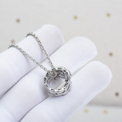 [⭐Mirelle]SERPENTI SILVER NECKLACE DIAMOND