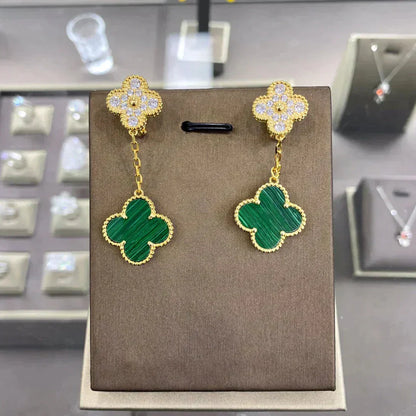 [⭐Mirelle]CLOVER  2 MOTIFS  DIAMOND  EARRINGS (MULTIPLE CHOICESç´