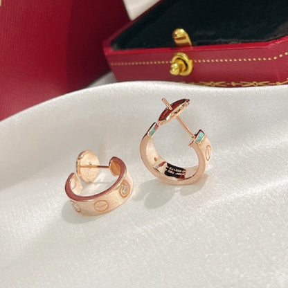 [⭐Mirelle]LOVE EARRINGS 5.7MM 2 DIAMONDS
