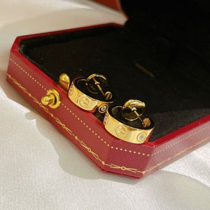[⭐Mirelle]LOVE EARRINGS 5.7MM 2 DIAMONDS
