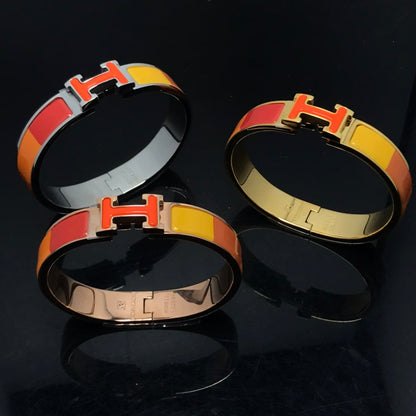 [⭐Mirelle]H BRACELET ORANGE RAINBOW CERAMIC