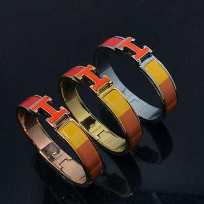 [⭐Mirelle]H BRACELET ORANGE RAINBOW CERAMIC