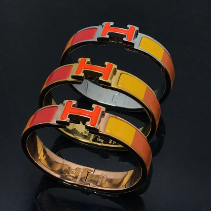 [⭐Mirelle]H BRACELET ORANGE RAINBOW CERAMIC