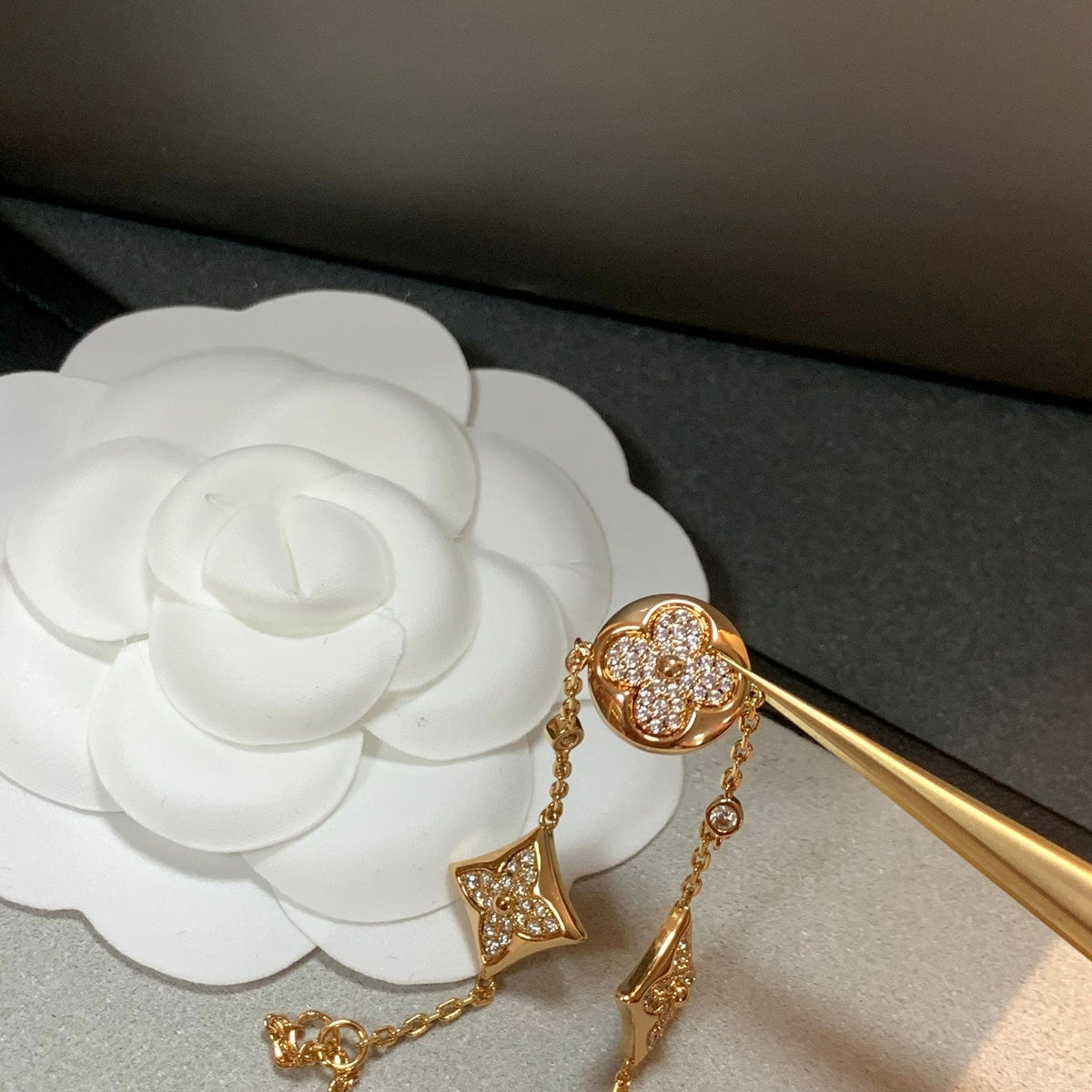 [⭐Mirelle]STAR AND SUN 4 MOTIFS GOLD DIAMONDS BRACELET