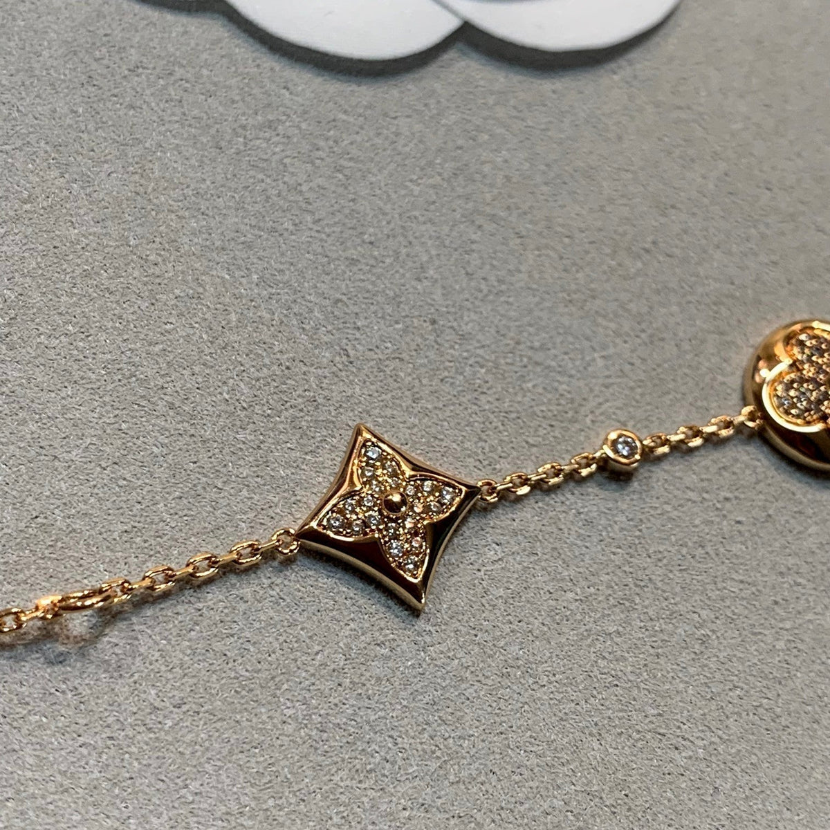 [⭐Mirelle]STAR AND SUN 4 MOTIFS GOLD DIAMONDS BRACELET