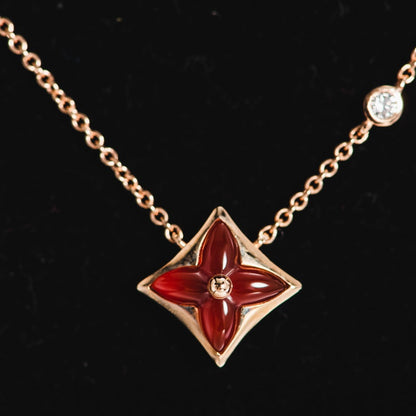 [⭐Mirelle]STAR NECKLACE PINK GOLD 1 DIAMOND