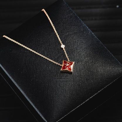 [⭐Mirelle]STAR NECKLACE PINK GOLD 1 DIAMOND