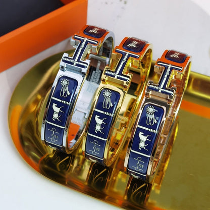 [⭐Mirelle]H COUVERTURES DARK BLUE BRACELET