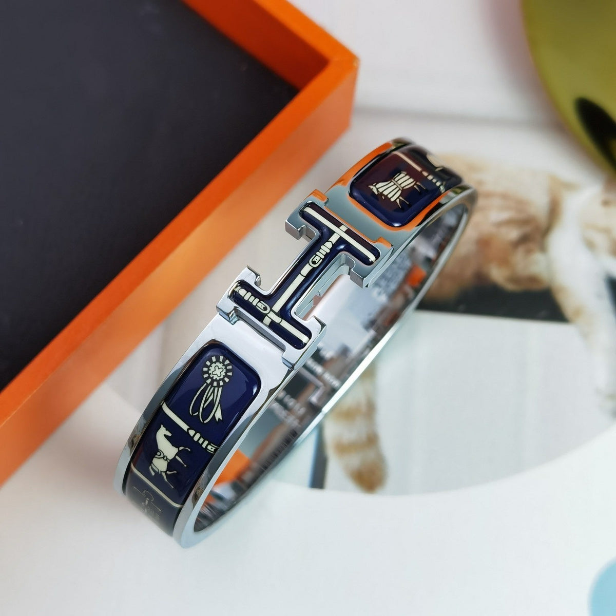 [⭐Mirelle]H COUVERTURES DARK BLUE BRACELET
