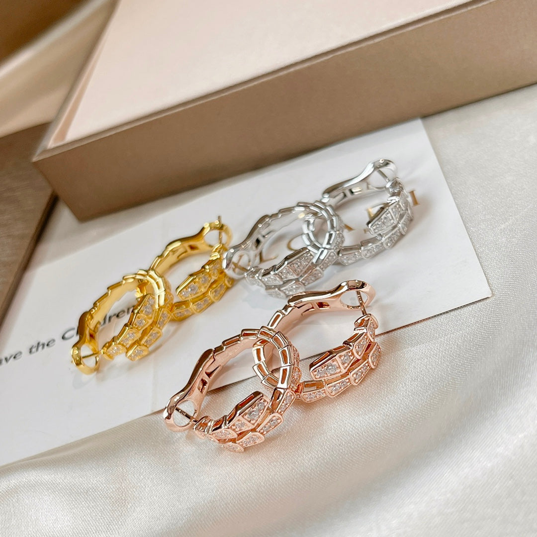 [⭐Mirelle]SERPENTI EARRINGS DIAMOND