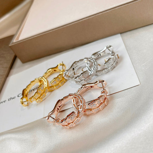 [⭐Mirelle]SERPENTI EARRINGS DIAMOND