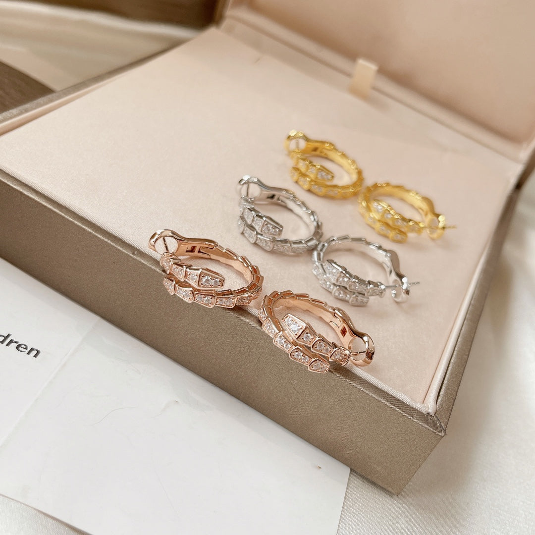[⭐Mirelle]SERPENTI EARRINGS DIAMOND