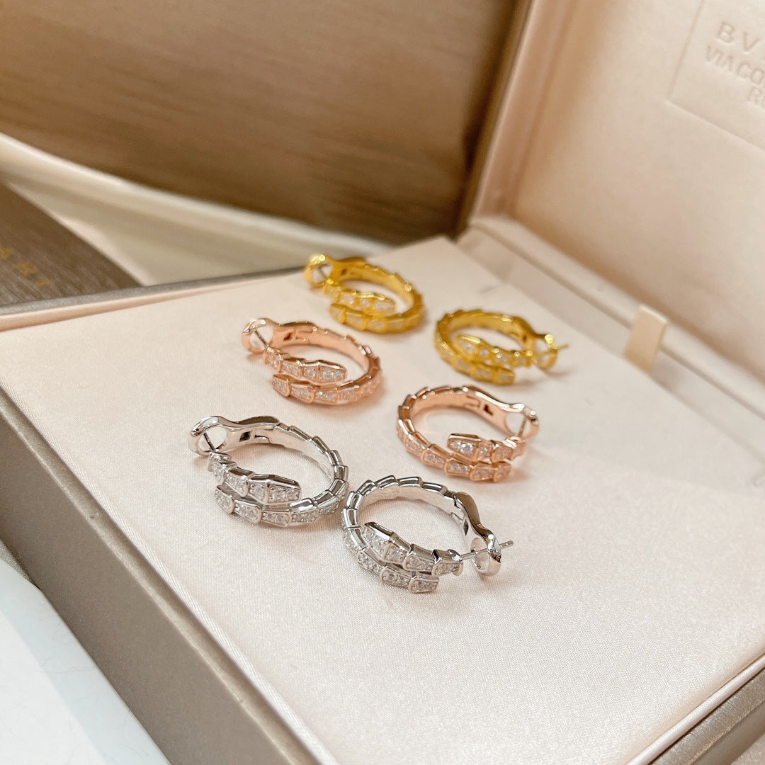 [⭐Mirelle]SERPENTI EARRINGS DIAMOND