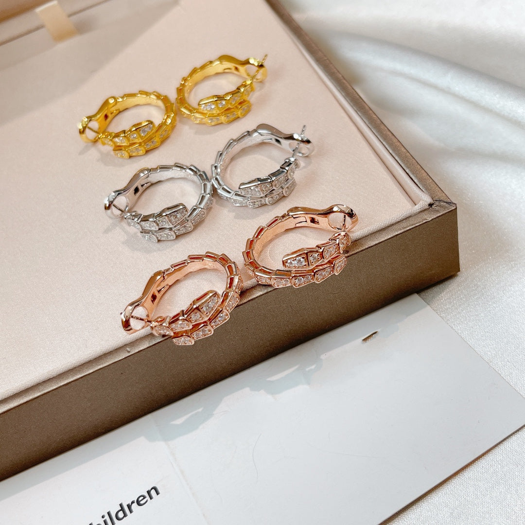 [⭐Mirelle]SERPENTI EARRINGS DIAMOND