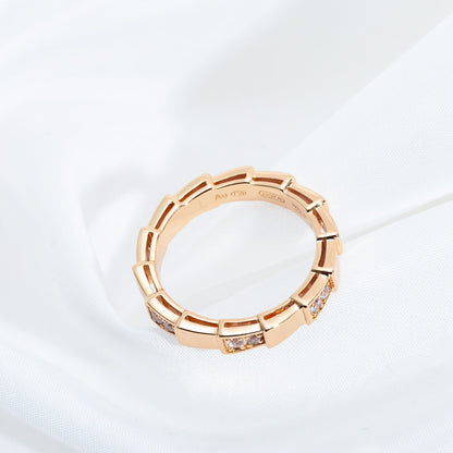 [⭐Mirelle]SERPENTI RING PINK GOLD  3MM
