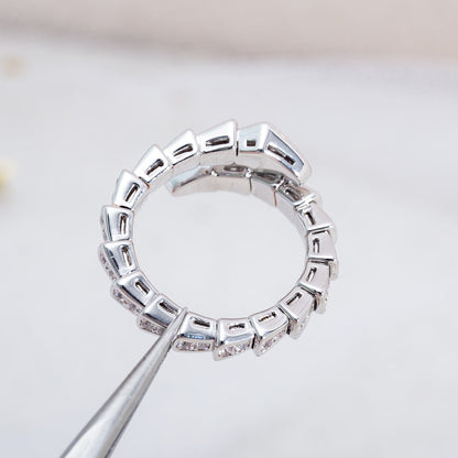 [⭐Mirelle]SERPENTI RING SILVER DIAMOND PAVED 4MM
