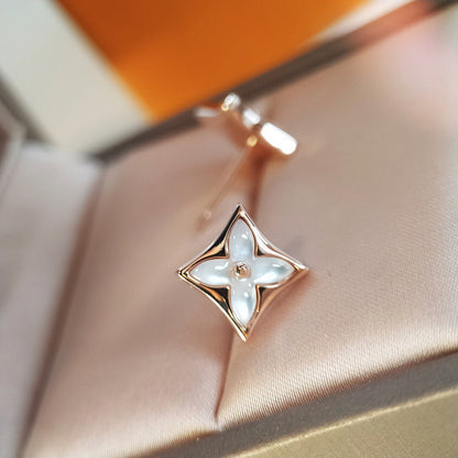 [⭐Mirelle]STAR MOP PINK GOLD EARRINGS