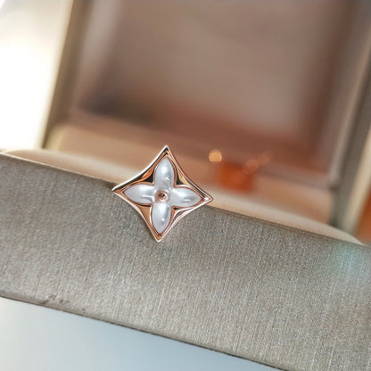 [⭐Mirelle]STAR MOP PINK GOLD EARRINGS