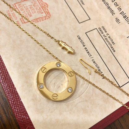 [⭐Mirelle]LOVE NECKLACE 16MM 3 DIAMONDS