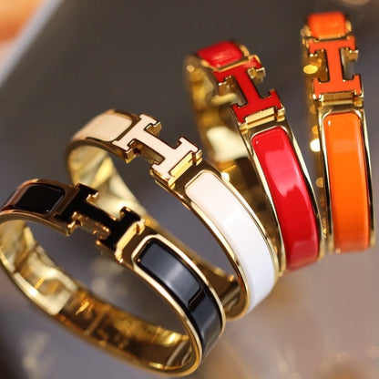 [⭐Mirelle]H BRACELET 12MM GOLD