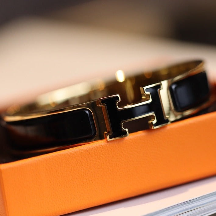 [⭐Mirelle]H BRACELET 12MM GOLD