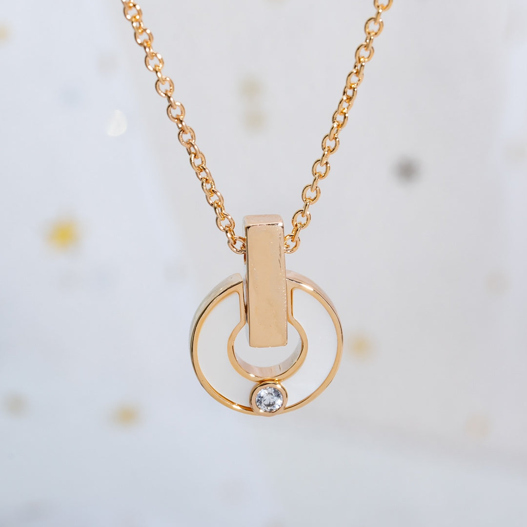[⭐Mirelle]GARI NECKLACE PINK GOLD MOP