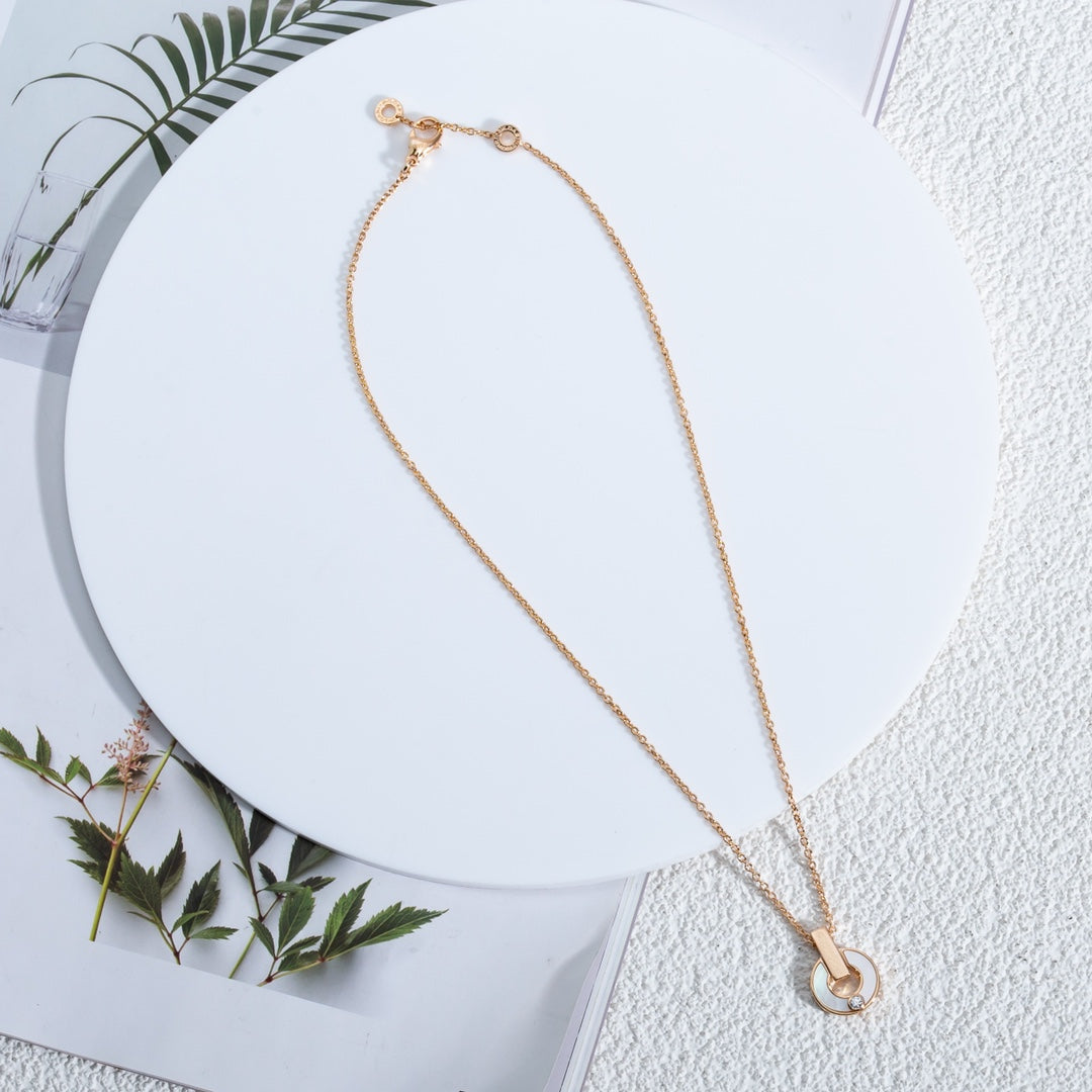 [⭐Mirelle]GARI NECKLACE PINK GOLD MOP