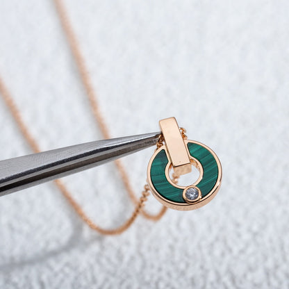 [⭐Mirelle]GARI NECKLACE PINK GOLD MALACHITE