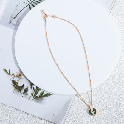 [⭐Mirelle]GARI NECKLACE PINK GOLD MALACHITE