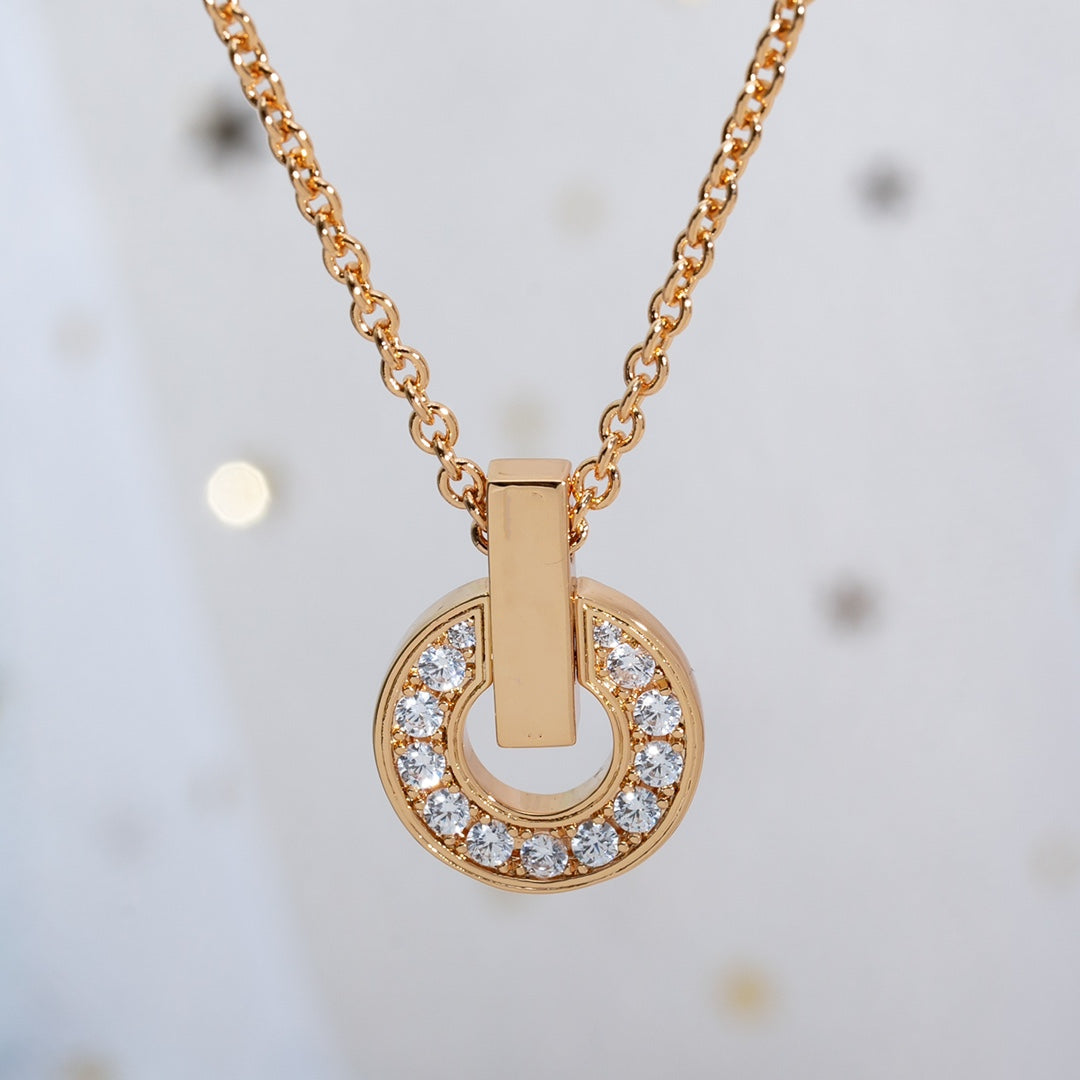 [⭐Mirelle]GARI NECKLACE PINK GOLD DIAMOND