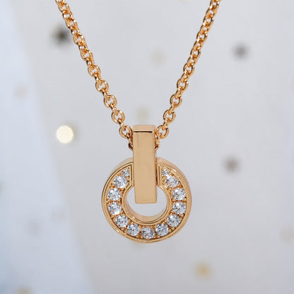 [⭐Mirelle]GARI NECKLACE PINK GOLD DIAMOND