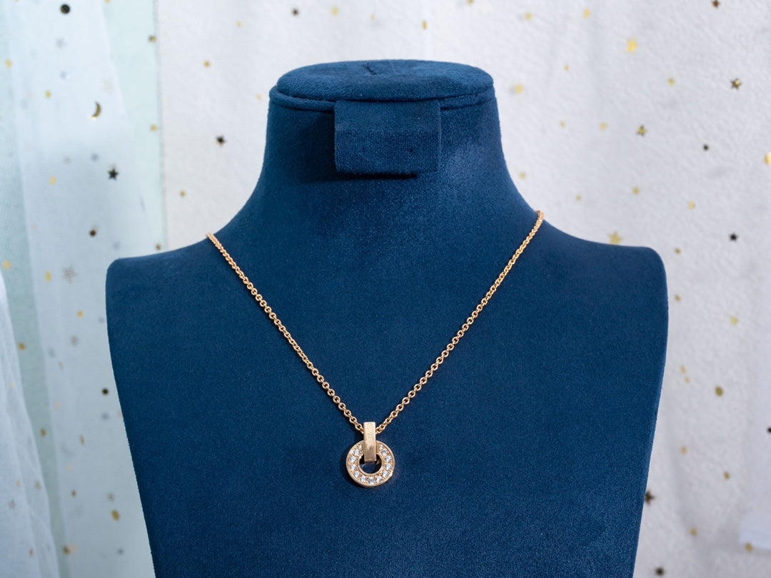 [⭐Mirelle]GARI NECKLACE PINK GOLD DIAMOND