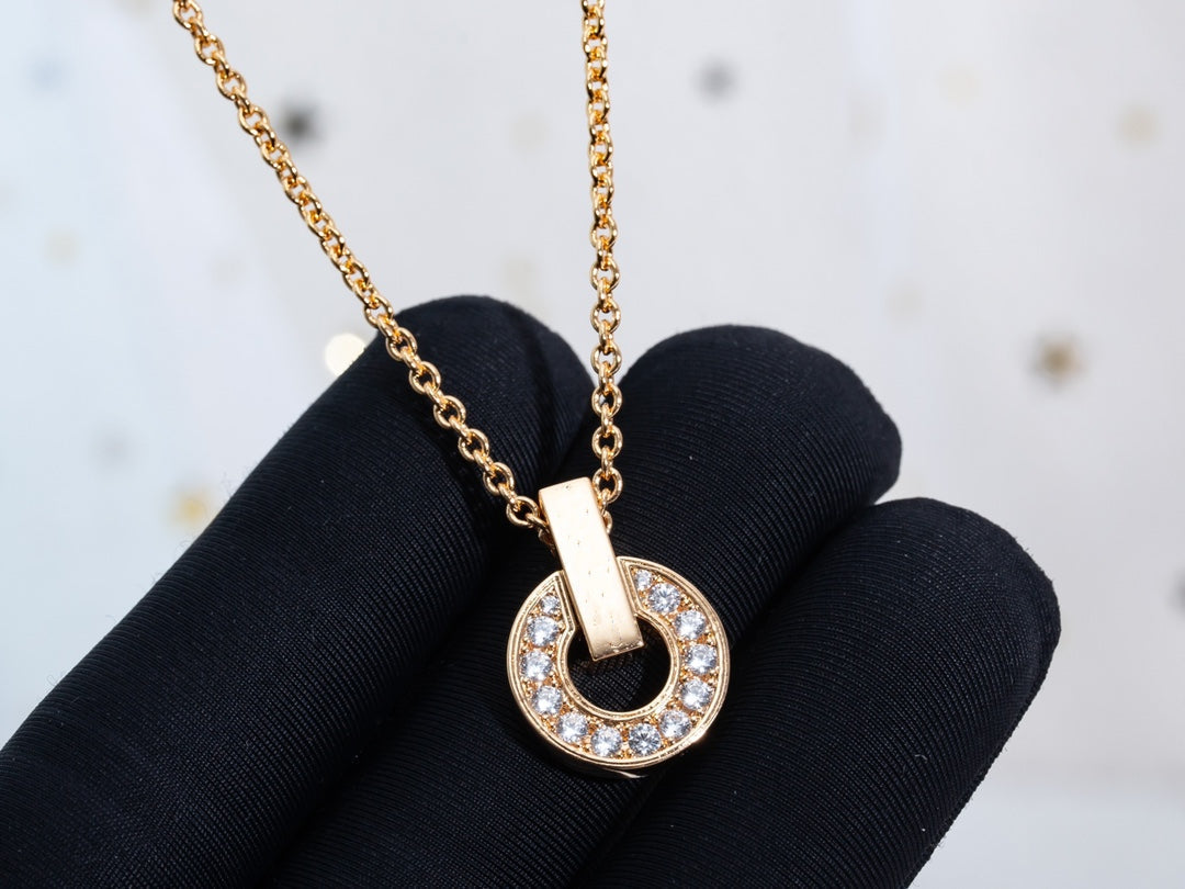 [⭐Mirelle]GARI NECKLACE PINK GOLD DIAMOND