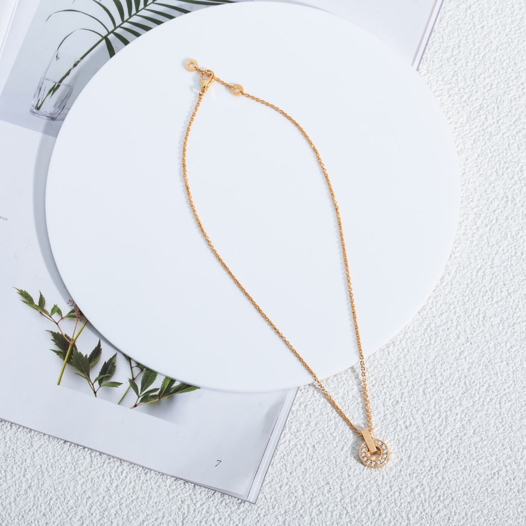 [⭐Mirelle]GARI NECKLACE PINK GOLD DIAMOND