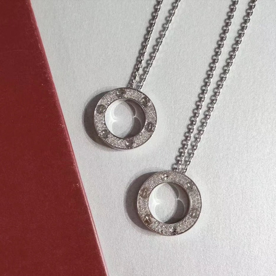 [⭐Mirelle]LOVE NECKLACE ADJUSTABLE SILVER