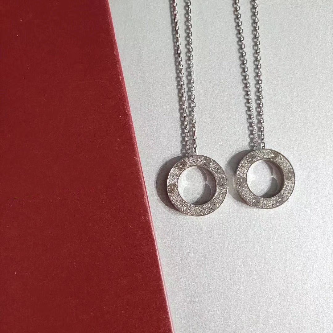[⭐Mirelle]LOVE NECKLACE ADJUSTABLE SILVER