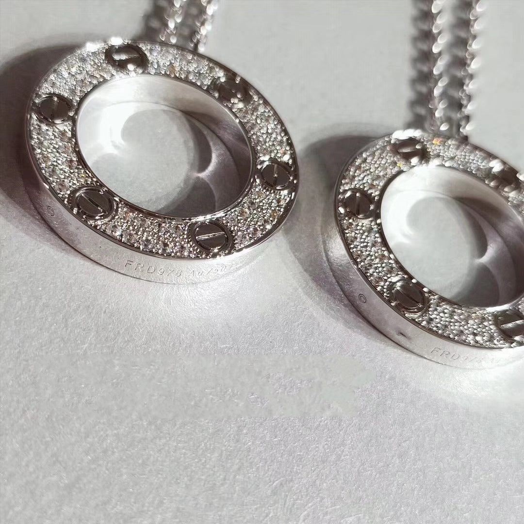 [⭐Mirelle]LOVE NECKLACE ADJUSTABLE SILVER