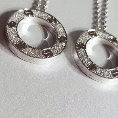 [⭐Mirelle]LOVE NECKLACE ADJUSTABLE SILVER