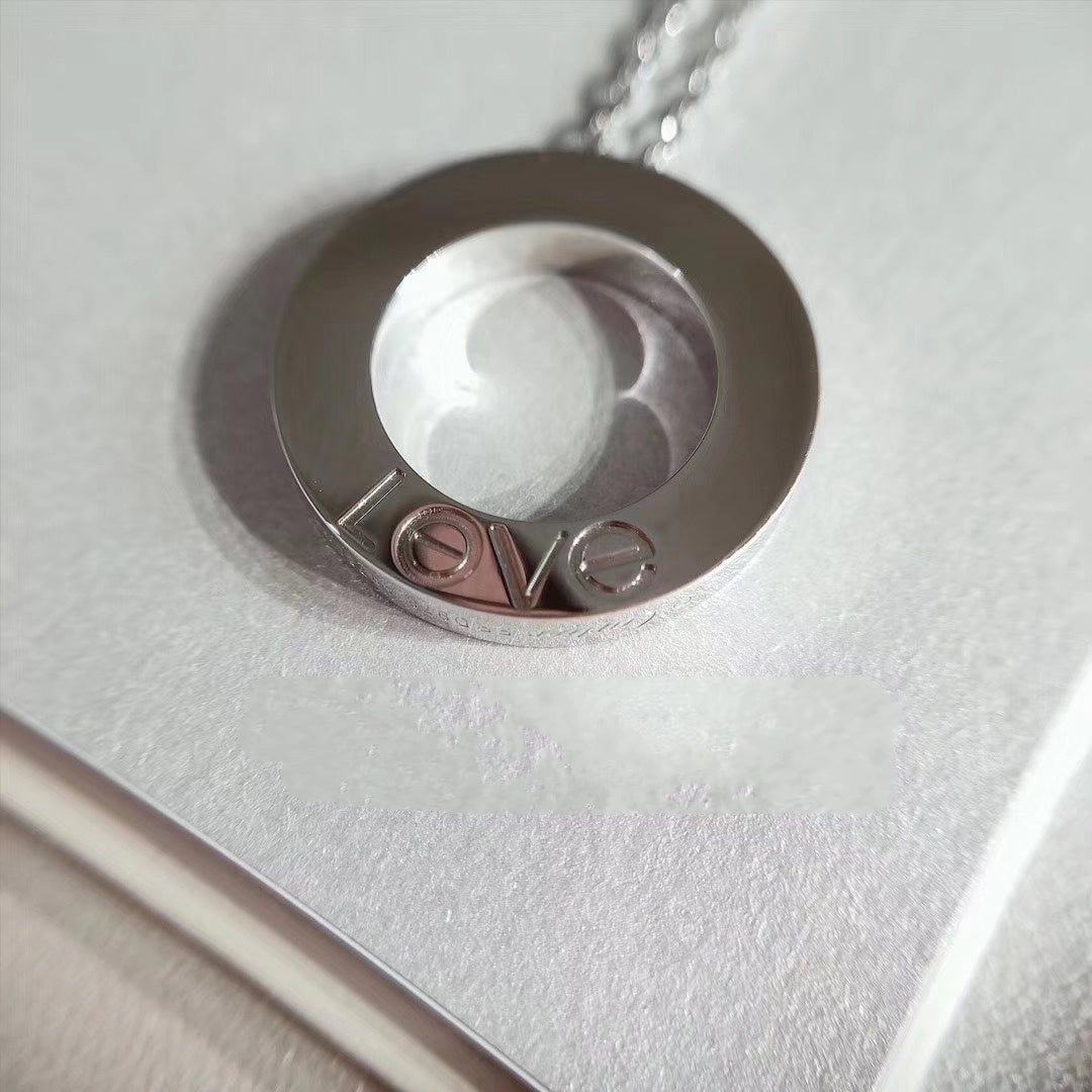 [⭐Mirelle]LOVE NECKLACE ADJUSTABLE SILVER