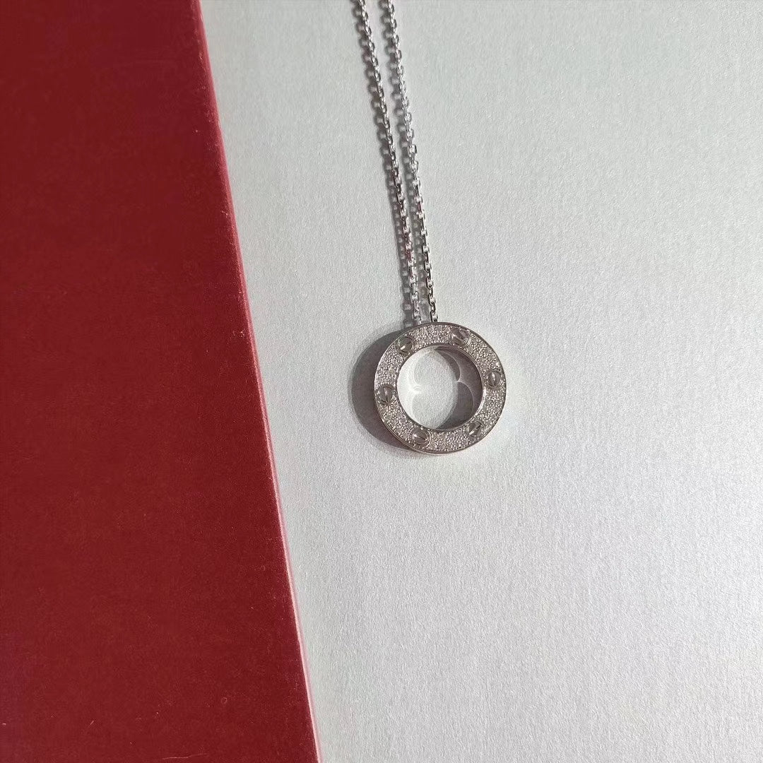 [⭐Mirelle]LOVE NECKLACE ADJUSTABLE SILVER
