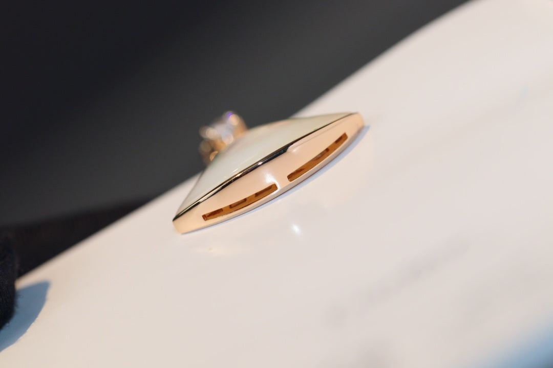 [⭐Mirelle]DREAM NECKLACE WHITE MOP PINK GOLD 1 DIAMOND