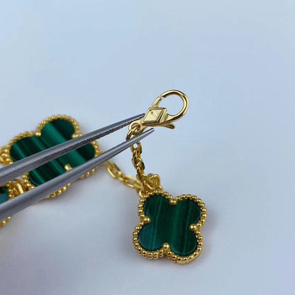 [⭐Mirelle]MAGIC CLOVER MALACHITE GOLD BRACELET 5 MOTIFS