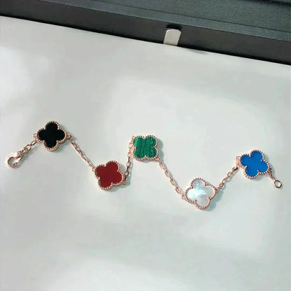 [⭐Mirelle]CLOVER 5 MOTIFS MULTICOLOR BRACELET