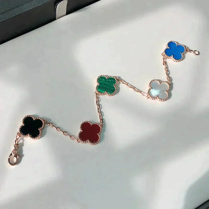 [⭐Mirelle]CLOVER 5 MOTIFS MULTICOLOR BRACELET