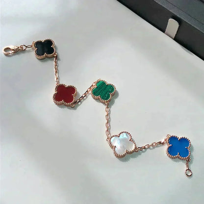 [⭐Mirelle]CLOVER 5 MOTIFS MULTICOLOR BRACELET