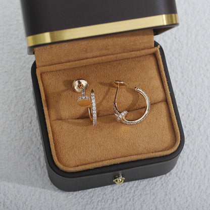 [⭐Mirelle]JUSTE EARRINGS 12.75MM PINK GOLD DIAMOND
