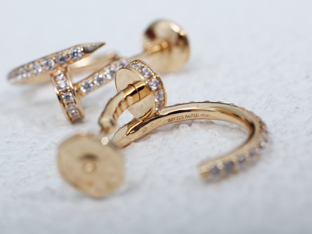 [⭐Mirelle]JUSTE EARRINGS 12.75MM PINK GOLD DIAMOND