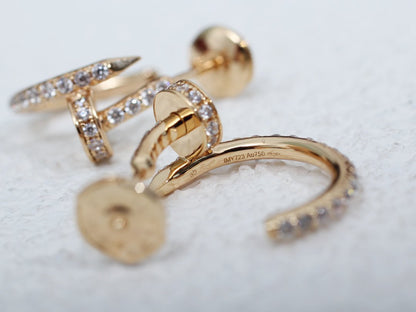 [⭐Mirelle]JUSTE EARRINGS 12.75MM PINK GOLD DIAMOND