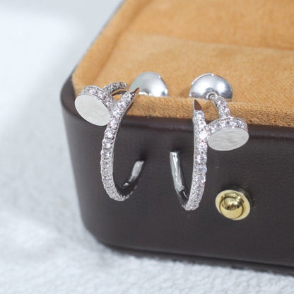[⭐Mirelle]JUSTE EARRINGS 12.75MM SILVER DIAMOND