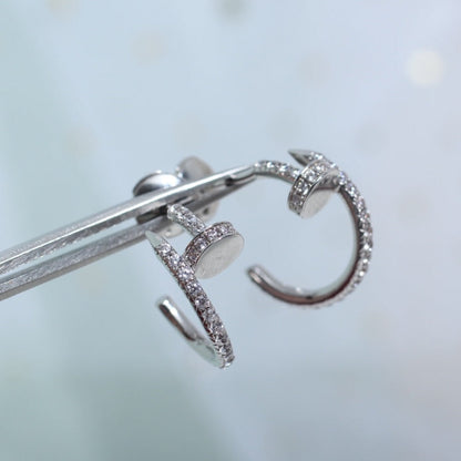 [⭐Mirelle]JUSTE EARRINGS 12.75MM SILVER DIAMOND